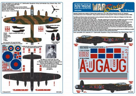 キッツワールド KW132056 1/32 アブロ ランカスター B.III (Special) 617 Dambuster Squadron Wing Commander Guy Gibso・・・