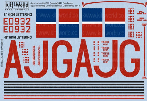 キッツワールド KW132056 1/32 アブロ ランカスター B.III (Special) 617 Dambuster Squadron Wing Commander Guy Gibso・・・