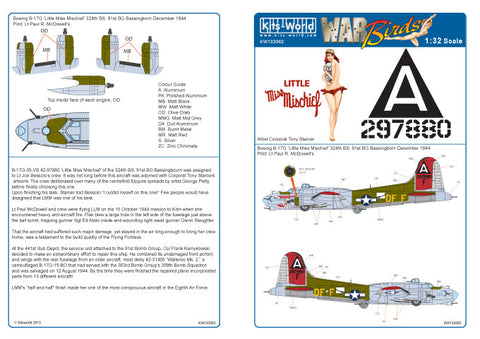 キッツワールド KW132062 1/32 アメリカ陸軍航空軍 B-17G フライングフォートレス `Little Miss Mischief`