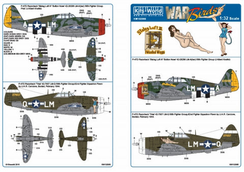 キッツワールド KW132065 1/32 アメリカ陸軍 P-47D サンダーボルト レザーバック Triss/Stalag Luft III