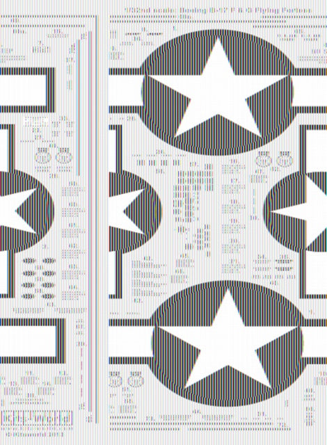 キッツワールド KW132078 1/32 アメリカ陸軍 B-17F/G フライングフォートレス ステンシル デカールセット