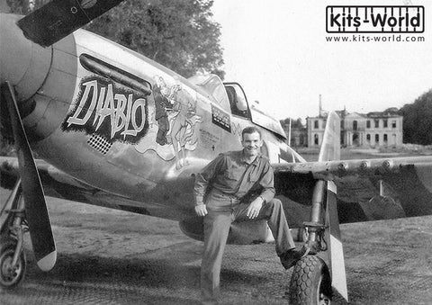 キッツワールド KW132120 1/32 P 51D Mustang 44-15611 PZ-H “Diablo”, Pilot: Lt Glenn W Wensch, 486th FS, 352nd FG. Bodney, Norfolk ・・・