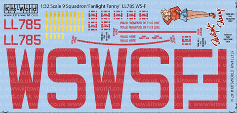 キッツワールド KW132137B 1/32 WWII イギリス軍 アブロ ランカスター `Fanlight Fanny`
