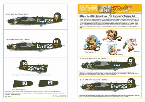 キッツワールド KW144011 1/144 アメリカ陸軍 B-24 リベレーターデカールセット 1