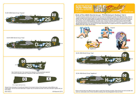 キッツワールド KW144012 1/144 アメリカ陸軍 B-24 リベレーターデカールセット 2