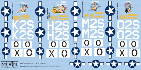 キッツワールド KW144012 1/144 アメリカ陸軍 B-24 リベレーターデカールセット 2
