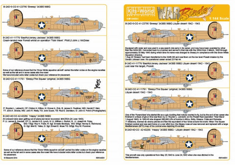 キッツワールド KW144031 1/144 アメリカ陸軍航空軍 B-24D リベレーター `Sneezy,Bashful,Jersey Jackass,HappySleepy,The Squaw`