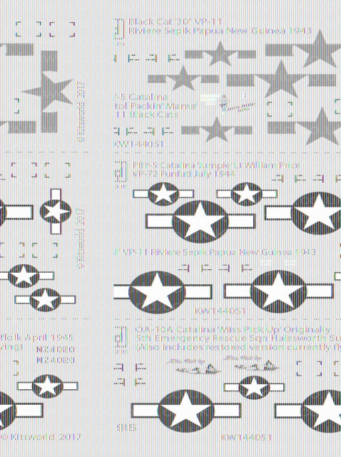 キッツワールド KW144051 1/144 ブラックキャット‘30’ VP-11 Riviere Sepik Papua New Guinea 1943 PBY-5 Catalina ‘Jump・・・