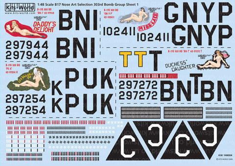 キッツワールド KW148004 1/48 WWII アメリカ陸軍 B-17 フライングフォートレス