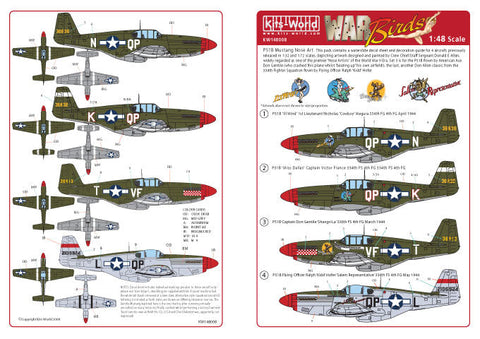 キッツワールド KW148008 1/48 WWII P-51 D マスタング `Shanghri La` & `Salem Representative` & `Ill wind` & `Miss Dallas