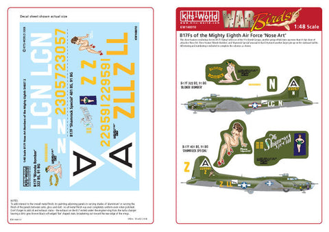 キッツワールド KW148010 1/48 B17 F 'Blonde Bomber'-'Shamrock Special'