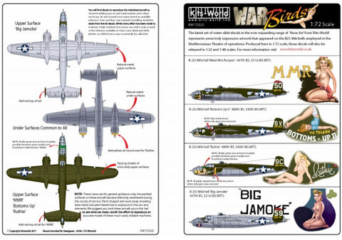 キッツワールド KW172023 1/72 B25J ミッチェル - Corsica 337th BG 447 BS 'Meet Mrs Runyon' 43-27751 (Tail 50) ・・・