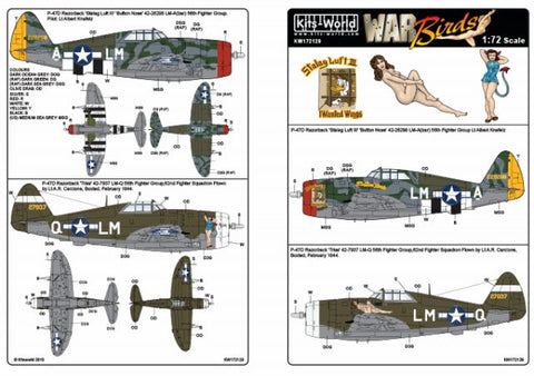 キッツワールド KW172129 1/72 アメリカ陸軍 P-47D サンダーボルト レザーバック Triss/Stalag Luft III
