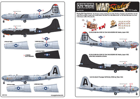 キッツワールド KW172133 1/72 B-29 42-24623 ‘Thumper’ Square A 21 (1), 497th BG, 870th Sq, Titian 1945. an・・・
