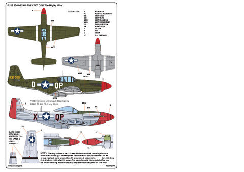 キッツワールド KW172177 1/72 P-51D マスタング 44-11661 QP-X 'Iron Ass' Lt Col Jack Oberhansly 334th FS Early 1・・・