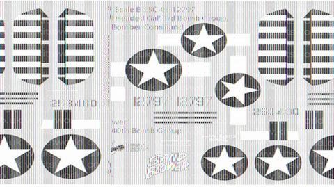 キッツワールド KW172190 1/72 WWII アメリカ軍 B-25C ミッチェル Red Headed Gal` & `Sand Blower` ノーズアート機デカール