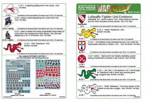 キッツワールド KW17248-3 [1/72 1/48] ドイツ空軍 エンブレムデカールセット Part.3