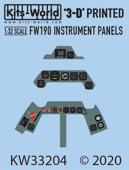 キッツワールド KW33204 1/32 計器盤 FW190 ハセガワ用