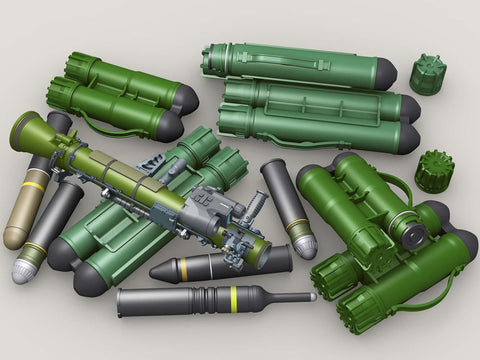 レジェンド LF3D067 1/35 カール-グスタフ M4 マルチ-ロール 武器 システム (4個)