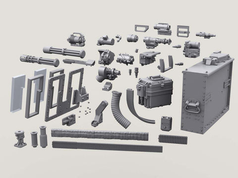 レジェンド LF3D070 1/35 M134D ミニガン 透明シールド (ショート) マウント