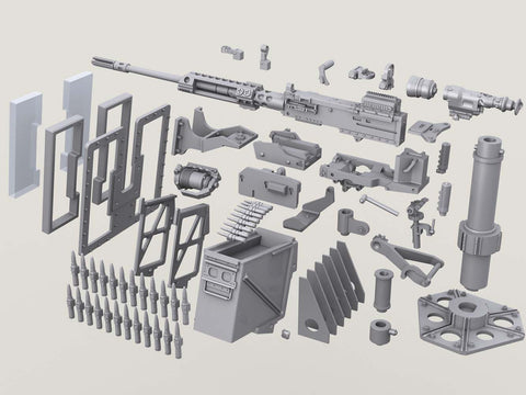 レジェンド LF3D071 1/35 M2重機関銃 汎用ペデスタル マウント・ガンシールド