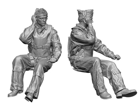 レジェンド LF4810 1/48 WWII アメリカ 爆撃機パイロット・副操縦士セット