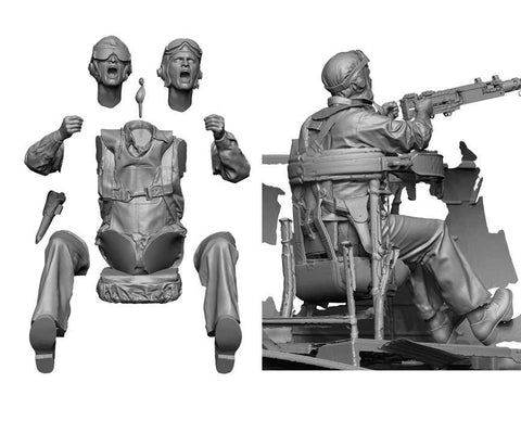 レジェンド LF4828 1/48 WWII アメリカ海軍 パイロット・リアガンナー(4ヘッド)