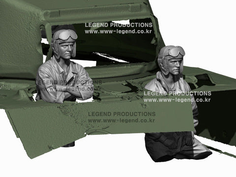 レジェンド 1/48 LF4829 アメリカ 戦車操縦手と機銃手