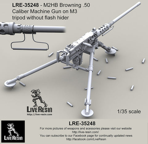 Live Resin LRE35248 1/35 M2HB Browning .50 Caliber Machine Gun on on M3 tripod WWII - Korean War ・・・