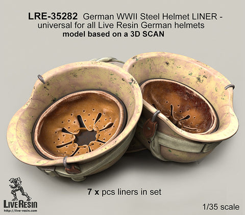 Live Resin LRE35282 1/35 German WWII Steel Helmet LINER - universal for all Live Resin German helmets