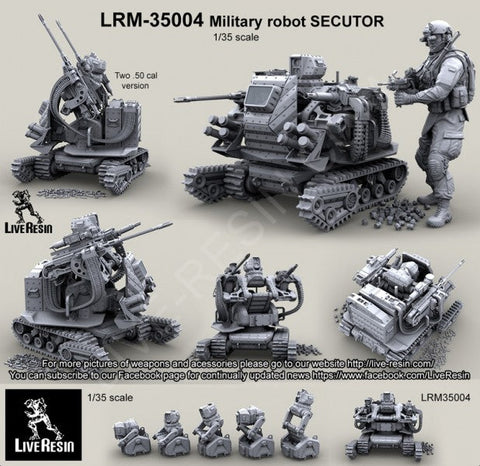 ライブレジン LRM35004 1/35 Military robot Secutor II Military robot, designed by Live Resin, more than 100 parts in set