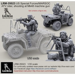 ライブレジン LRM-35023 1/35 現用アメリカ陸軍 特殊部隊 MARSOC ATVライダー 射撃ポーズ