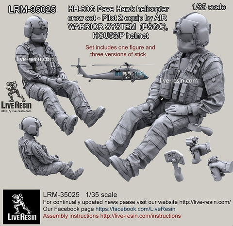 ライブレジン LRM-35025 1/35 現用アメリカ空軍 HH-60G ペイブホーク クルー パイロット2