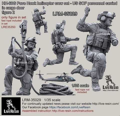 ライブレジン LRM-35029 1/35 現用アメリカ空軍 HH-60G ペイブホーク クルー アメリカ空軍特殊作戦コマンド(AFSOC)隊員2