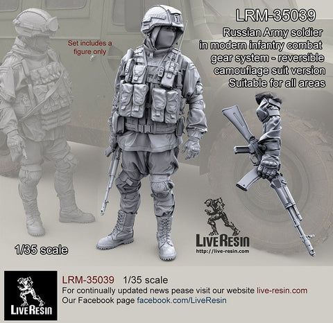 ライブレジン LRM35039 1/35 現用 ロシア陸軍歩兵 コンバットギアシステムセット1 リバーシブルカモフラージュバージョン