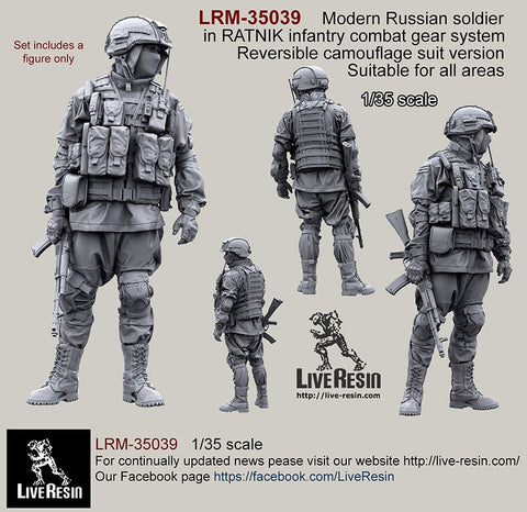 ライブレジン LRM35039 1/35 現用 ロシア陸軍歩兵 コンバットギアシステムセット1 リバーシブルカモフラージュバージョン