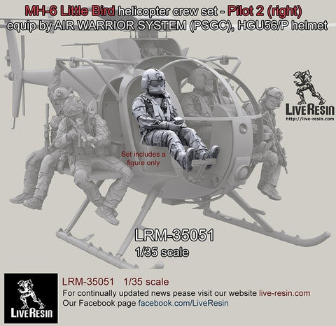 ライブレジン LRM-35051 1/35 現用アメリカ陸軍 MH-6 リトルバードパイロット 2 右席