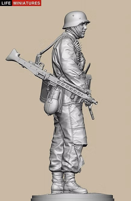 ライフミニチュア LM-35006 1/35 WWII ポトー迎撃戦 ハンセン戦闘団のMG42機銃手 バルジの戦い1944年