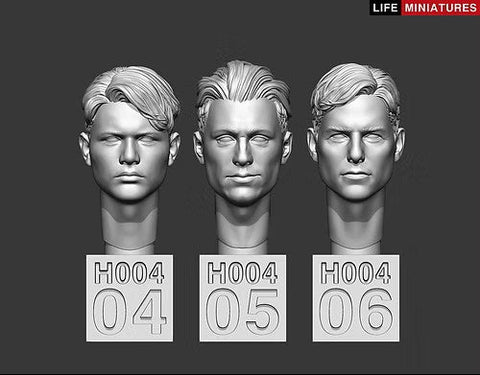 ライフミニチュア LM-35H004 1/35  ベア ヘッズ（無帽）セット No.1