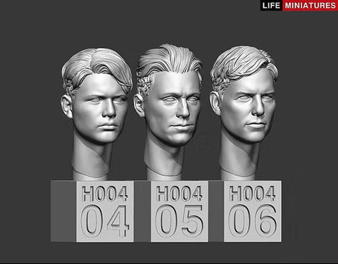 ライフミニチュア LM-35H004 1/35  ベア ヘッズ（無帽）セット No.1