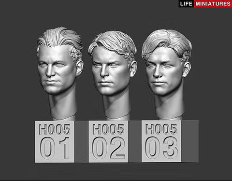 ライフミニチュア LM-35H005 1/35  ベア ヘッズ（無帽）セット No.2