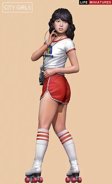 ライフミニチュア LM-CG002 1/24 シティガールズ アリカ  1980年代 ローラースケートの少女