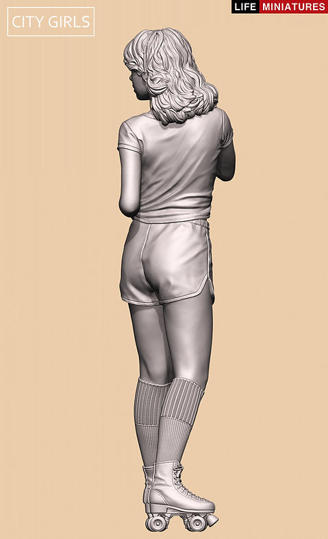 ライフミニチュア LM-CG12002 1/12 シティガールズ アリカ ローラースケートの少女 1980年代