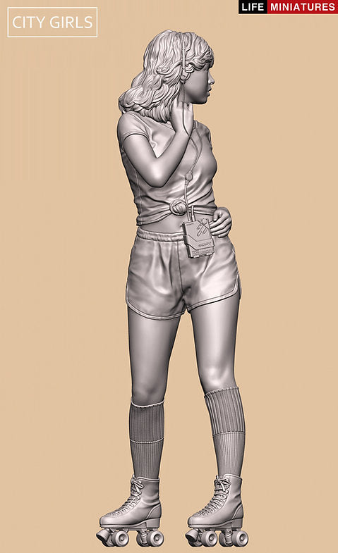 ライフミニチュア LM-CG12002 1/12 シティガールズ アリカ ローラースケートの少女 1980年代