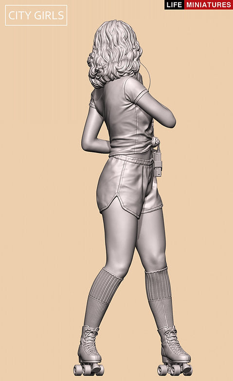 ライフミニチュア LM-CG12002 1/12 シティガールズ アリカ ローラースケートの少女 1980年代
