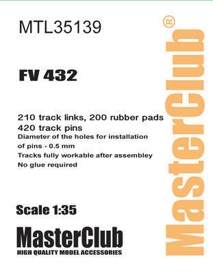 マスタークラブ MTL-35139 1/35 FV432 ニューラバーパッド用履帯