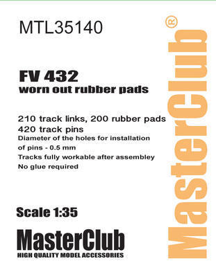 マスタークラブ MTL-35140 1/35 FV432 摩耗したラバーパッド用履帯