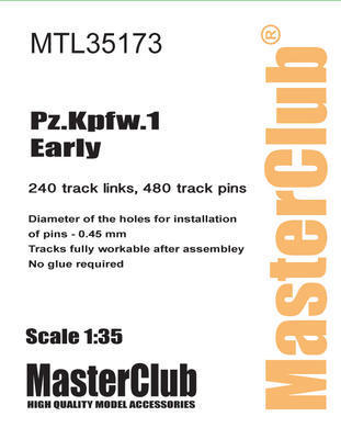 マスタークラブ MTL-35173 1/35 I号戦車 初期型用履帯