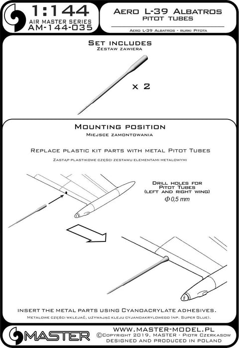 マスター AM-144-035 1/144 アエロ L-39 アルバトロス ピトー管