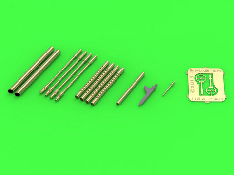 マスター AM-32-097 1/32 カーチス P40- B/C (アメリカンバージョン）の装備セット（ブローニング.30キャリバー銃身とアメリカンタイプのピトー管）